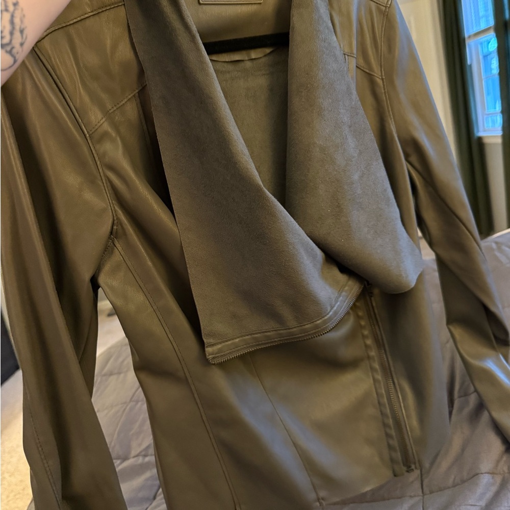 Blank NYC Olive Leather Jacket